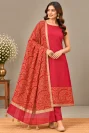 CHANDERI PRINT SUIT PIECES