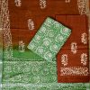Brown & Green Handloom Batic Suit Set