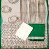 Green & White Chanderi Suit Set
