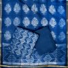 Blue Chanderi Shibori Suit Set