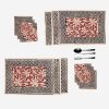 Vegetable Block-print Table-Matt & Napkin Set