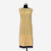 Cream & Blue Embroidered Chanderi Unstitched Top