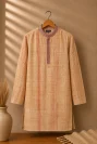 Maroon Brush Print Kurta