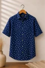 Polka Dots Dabu Half Sleeve Cotton Shirt