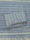 Blue HandBlock Printed Queen-Size Bedsheet with Pillow Covers