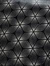 Black Geometric Print Gaji Fabric