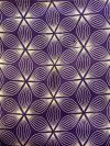 Purple Geometric Print Gaji Fabric