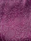 Purple Dotted Jaal Print Gaji Fabric