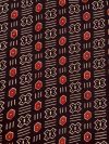 Black Geometric Vegetable Handblock Print Fabric