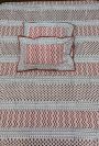 Maroon Handblock Printed Bedsheet with Pillow Covers