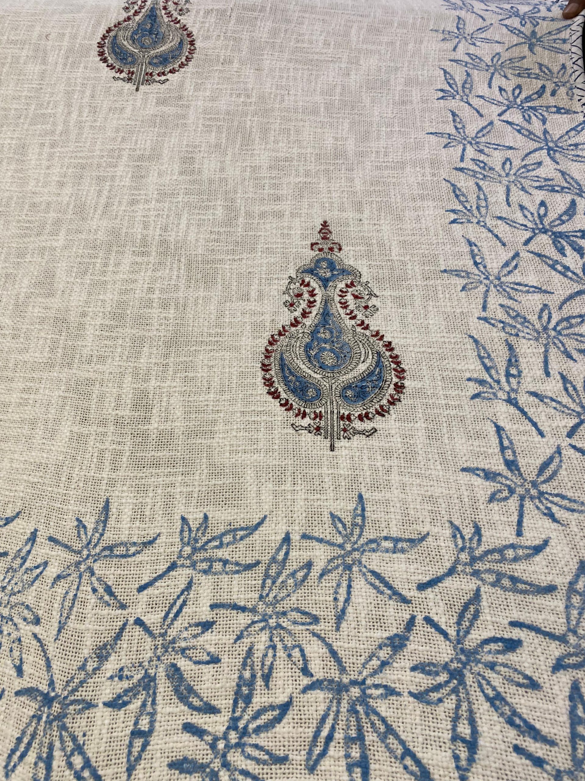 Shaahi Butta HandBlock Print Queen Size Bedsheet - Image 3