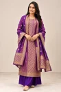 Purple Jari Tissue Designer Suit Piece