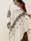 Cotton Mul-Mul Dupatta with Applique Patch Work