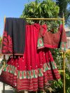 Red & Black Cotton Handwork Kodi work Chaniya Choli