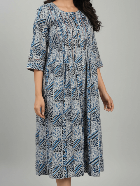 Black Kalamkari Cotton Kurti