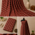 Maroon Lotus Design Handblock Printed Cotton Fabric with Traditional Lotus Motif Block Print Pattern | Sanskruti by Sanjay Desai