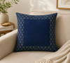 Blue Gaji Leaf Handblock Print Cushion Cover – Sanskruti by Sanjay Desai