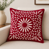 Red Applique Cushion Cover