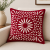 Red Appliqué Cushion Cover with Handcrafted Decorative Appliqué Design | Sanskruti by Sanjay Desai