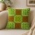 Green Multi Appliqué Cotton Cushion Cover with Handcrafted Decorative Design | Sanskruti by Sanjay Desai
