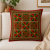 Traditional Red Green Threadwork Cotton Cushion Cover with Handcrafted Embroidered Design | Sanskruti by Sanjay Desai