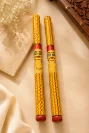 Handpainted Lines Dandiya Stick Pair with Puppet