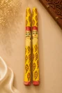 Handpainted Printed Dandiya Stick Pair with Puppet