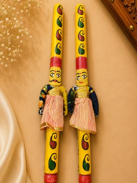 Raja Rani Lehriya Puppet Dandiya Stick Pair