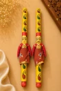 Raja Rani Maroon Puppet Dandiya Stick Pair