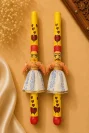 Raja Rani White Puppet Dandiya Stick Pair