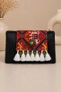 Plain Black Gaji Patola Clutch